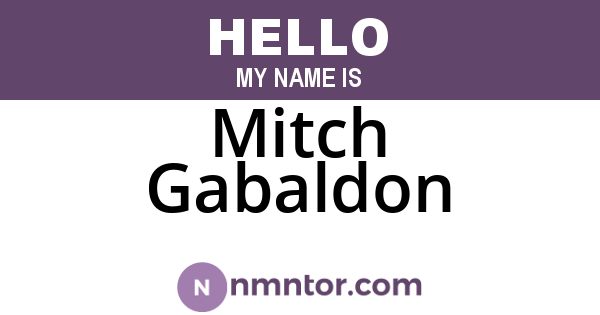 Mitch Gabaldon