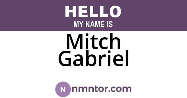 Mitch Gabriel