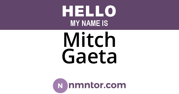 Mitch Gaeta