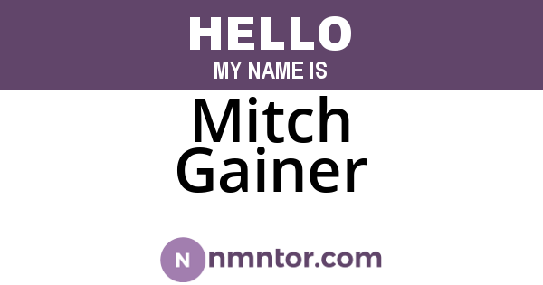 Mitch Gainer