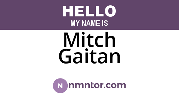 Mitch Gaitan