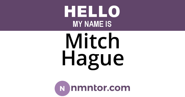 Mitch Hague