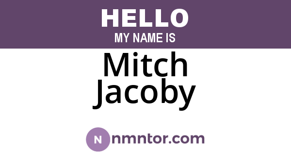Mitch Jacoby