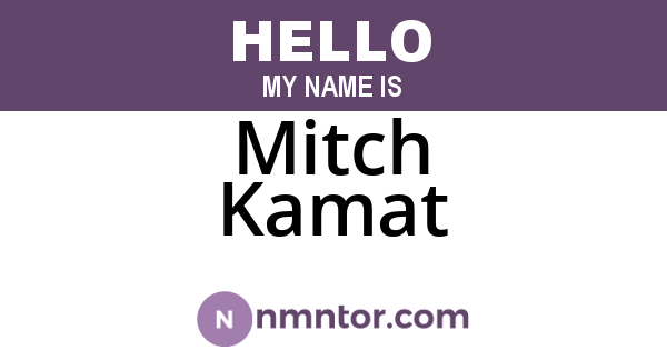 Mitch Kamat