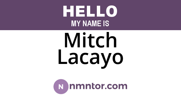 Mitch Lacayo