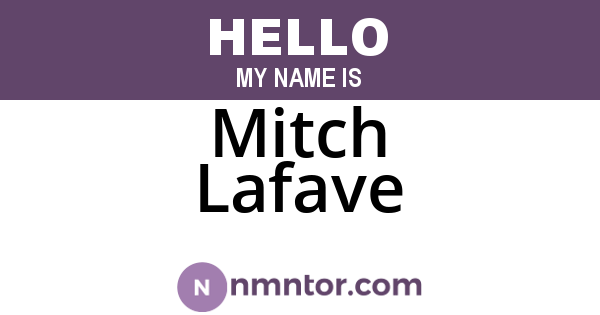 Mitch Lafave