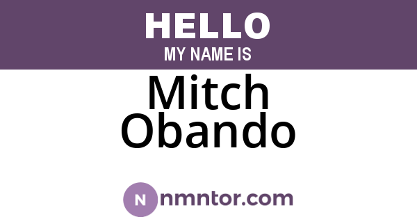 Mitch Obando