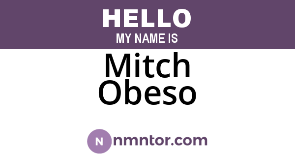 Mitch Obeso