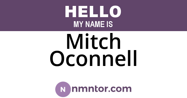 Mitch Oconnell