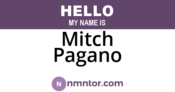 Mitch Pagano