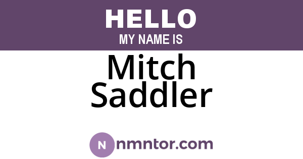 Mitch Saddler