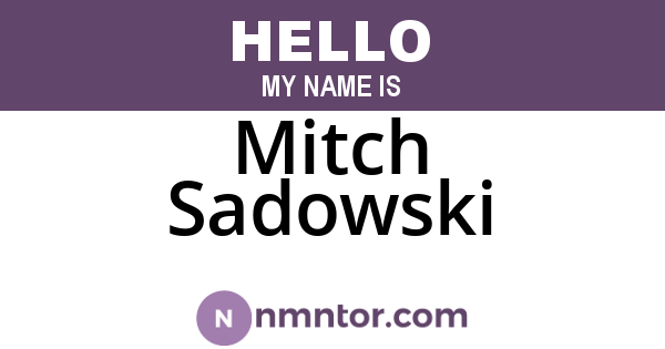 Mitch Sadowski