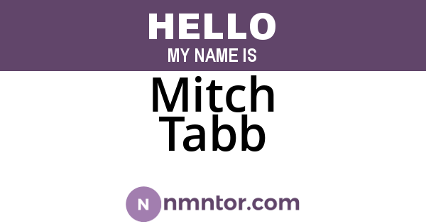 Mitch Tabb