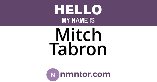 Mitch Tabron