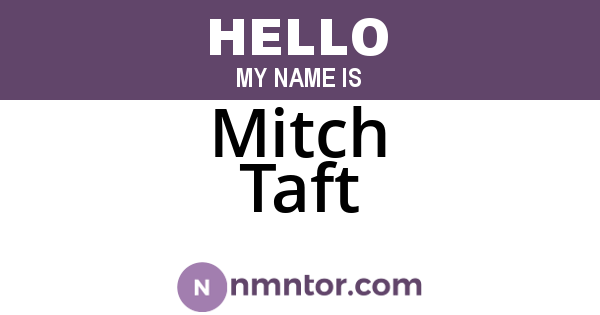 Mitch Taft