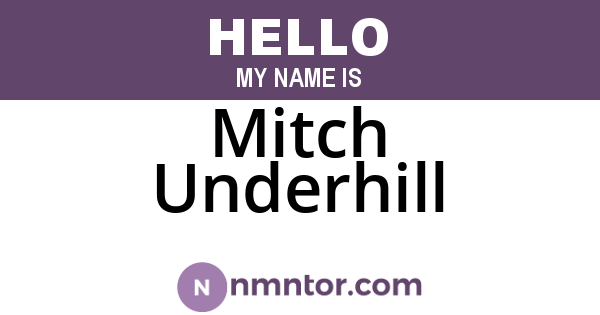 Mitch Underhill