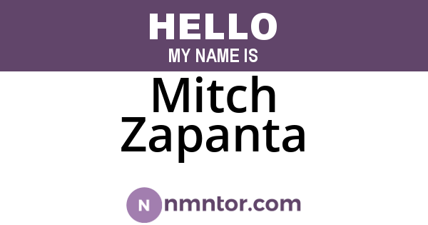 Mitch Zapanta