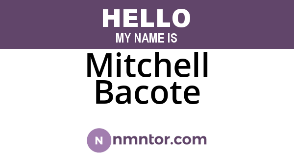 Mitchell Bacote