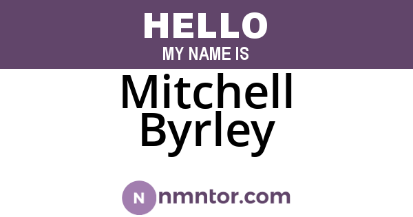 Mitchell Byrley