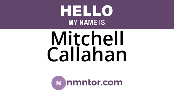 Mitchell Callahan