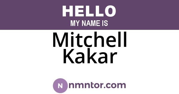 Mitchell Kakar
