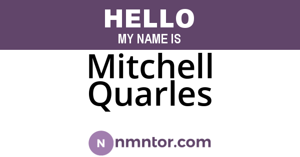 Mitchell Quarles