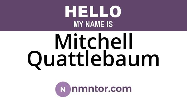 Mitchell Quattlebaum