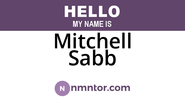 Mitchell Sabb