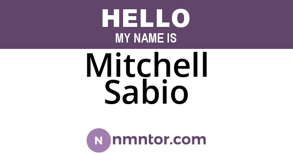 Mitchell Sabio