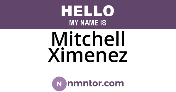 Mitchell Ximenez