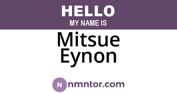Mitsue Eynon