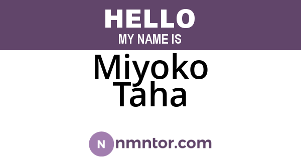 Miyoko Taha