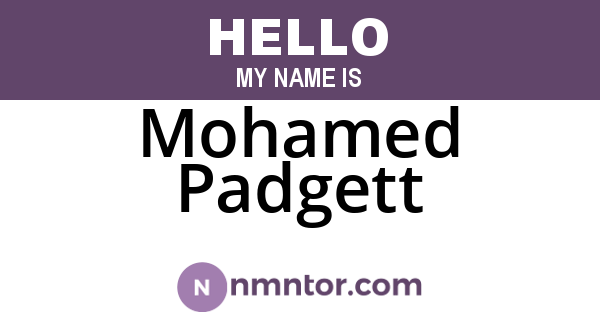 Mohamed Padgett