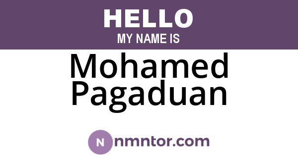 Mohamed Pagaduan