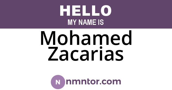 Mohamed Zacarias