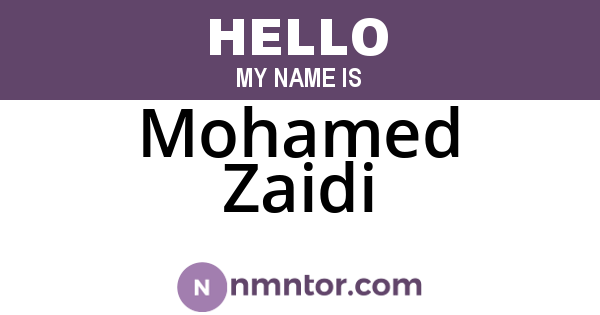 Mohamed Zaidi