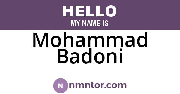 Mohammad Badoni
