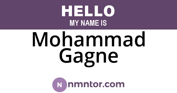 Mohammad Gagne