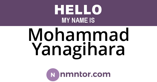 Mohammad Yanagihara