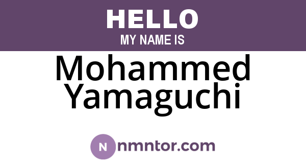 Mohammed Yamaguchi