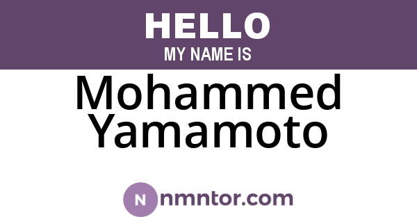 Mohammed Yamamoto