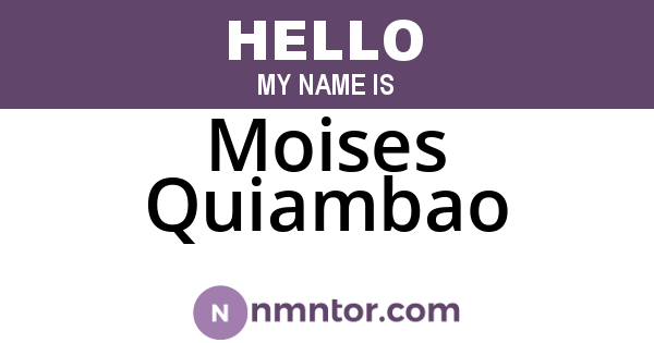 Moises Quiambao
