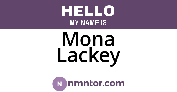 Mona Lackey