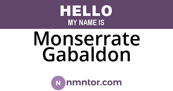 Monserrate Gabaldon