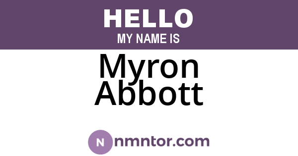 Myron Abbott