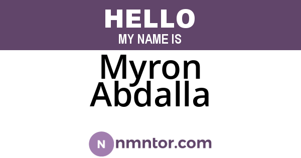 Myron Abdalla
