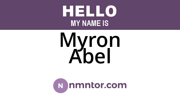 Myron Abel
