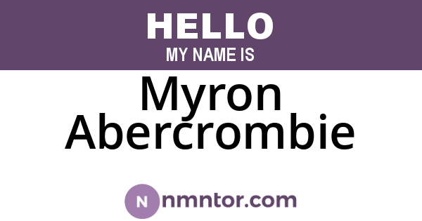 Myron Abercrombie