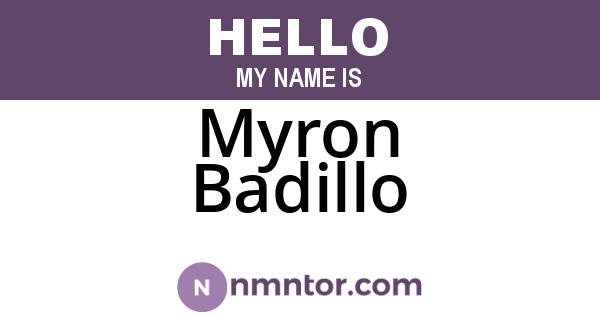 Myron Badillo
