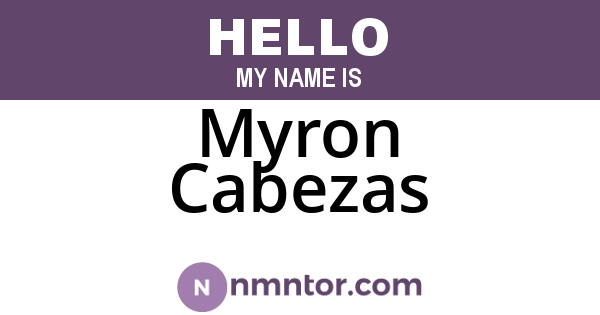 Myron Cabezas